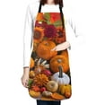 thumbnail image 4 of Fall Pumpkins Adjustable Apron with 2 Pockets for Women Men Thanksgiving Chef Bib for Cooking Garden Painting, 4 of 7