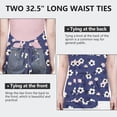 thumbnail image 6 of Pioneer Flower Floral Print Pattern Apron for Women and Men, Cotton Linen Waterproof with Pockets, Adjustable, 33x27 Inch for Kitchen, Gardening, BBQ, Salon, 6 of 6