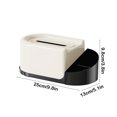 thumbnail image 3 of Organizador de caja de pañuelos de plástico blanco | Sostiene servilletas de tejidos faciales | Bandeja de almacenamiento para teléfonos celulares | Fácil recarga a prueba de polvo | para Baño, 3 of 6
