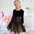 thumbnail image 3 of Ardorlove Kids Girls Long Sleeve Velvet Tulle Dress Square Neck Tutu Princess Dress for Wedding Birthday Commemorative Day Party, 3 of 7