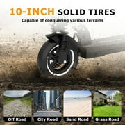 EVERCROSS Electric Scooter with 10 Solid Tires, 800W Motor up to 28 MPH and 25 Miles Range, Folding Electric Scooter for Adults , Black
