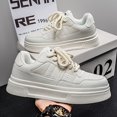 thumbnail image 4 of Men'S Stylish Thick-Soled Skate Shoes with a Solid Color Upper And Non-Slip Sole, Jogging, Traveling, And All Seasons Trendy Footwear for Boys, Suitable for Outdoor Campus Walking,, 4 of 9