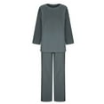 thumbnail image 7 of Fanxing Womens Sweat Suits And Jogger Sets Plus Size Women Plus Size Oversized Dressy Pant Suits 3/4 Sleeve Tunic Tops 2 Piece Sweatsuits Lounge Matching Sets, 7 of 7