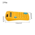 thumbnail image 2 of Uxcell Small Pocket Calculator Home Office Handheld Calculators 8 Digit Display Yellow 2 Pack, 2 of 6