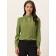 thumbnail image 2 of Dde San Patricio profesional Blusas de gade manlarcon cuello alto elegante pamujer  Aguacate Verde M, 2 of 6