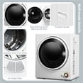 thumbnail image 2 of 850W 19.5" x 16.5" x 24.0" Compact Portable Clothes Dryer - 10 lbs Wet Capacity, 5.5 lbs Dry Load, Quiet Design (<44dB) for Apartments/Dorms, 2 of 8