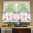 thumbnail image 4 of Yayeee Kitchen Curtains Set of 2 Light Filtering 57"x24" Over Sink Window Panels, Cute Elephant, 4 of 7