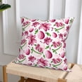 thumbnail image 6 of Throw Pillow Covers, Colorful Eggs Lilies Flowers Soft Square Pillow Cases with Invisible Zipper for Couch Bed Sofa, Farmhouse Fall Home Decor 18"x18", 6 of 7