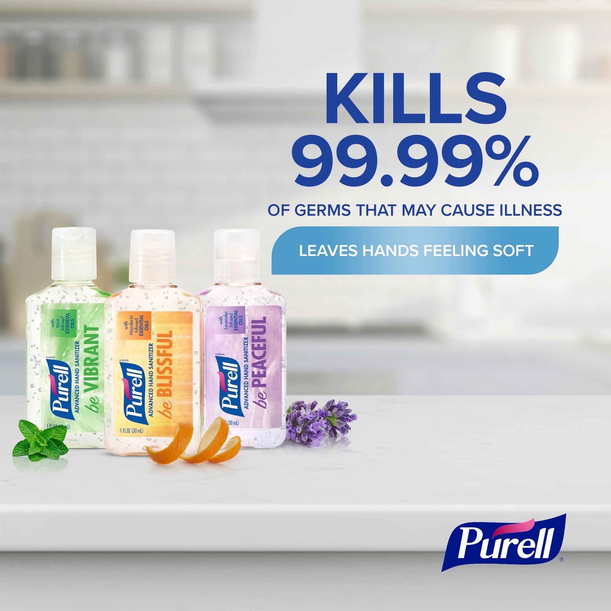 Purell Hand Sanitizer Gel, Various Scents, Travel Size Bottle, 1 oz (Adult)