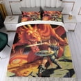thumbnail image 4 of Mazmorras y Dragones Conjunto de sábanas temático, trío de piezas, cómodo y amigable con la piel, diseño único, regalo de decoración para el hogar para familiares, amigos y fans, 90 cm * 190 cm, 4 of 6