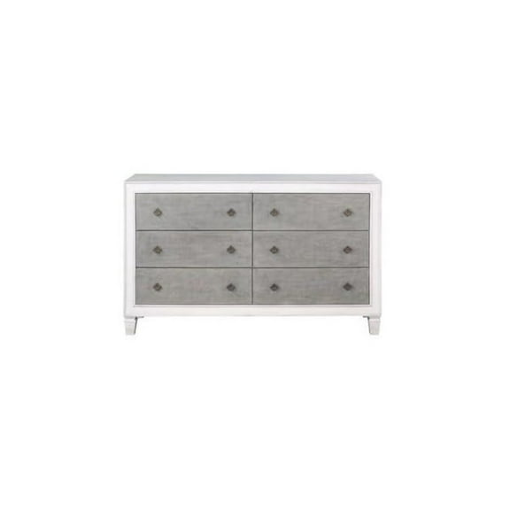 Acme Furniture Katia Dresser, Rustic Gray & White Finish (BD00663)