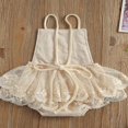 thumbnail image 3 of Baby Girls Boys Rompers Lace Floral Tassel Sleeveless Jumpsuits, 3 of 6