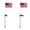 1A - 2 Pack, variant on Clearance! 4th of July Solar USA Flag Lights Outdoor, 4th of July Decorations Outdoor, Waterproof Solar Ameriacan Flag Patriotic Lights for Yard, Garden, Pathway, Independence Day Gift for Women Men