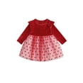 thumbnail image 1 of Mialoley Robes d'Automne pour Bébés Filles Manches Longues Col Rond Imprimé à Pois Tulle Patchwork, 1 of 9