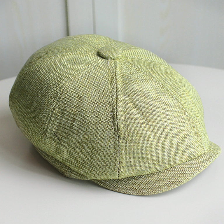 Men Ivy Gatsby Newsboy Cap - Classic Wool Blend Tweed Flat Cap Cabbie Hat Men