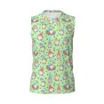thumbnail image 6 of Lsque Spring Gnomes Print Men's Cotton Blend Sleeveless Muscle Shirts (S-3XL)- Moisture Wicking, Odor Protection, UPF 30+,XX-Large, 6 of 8