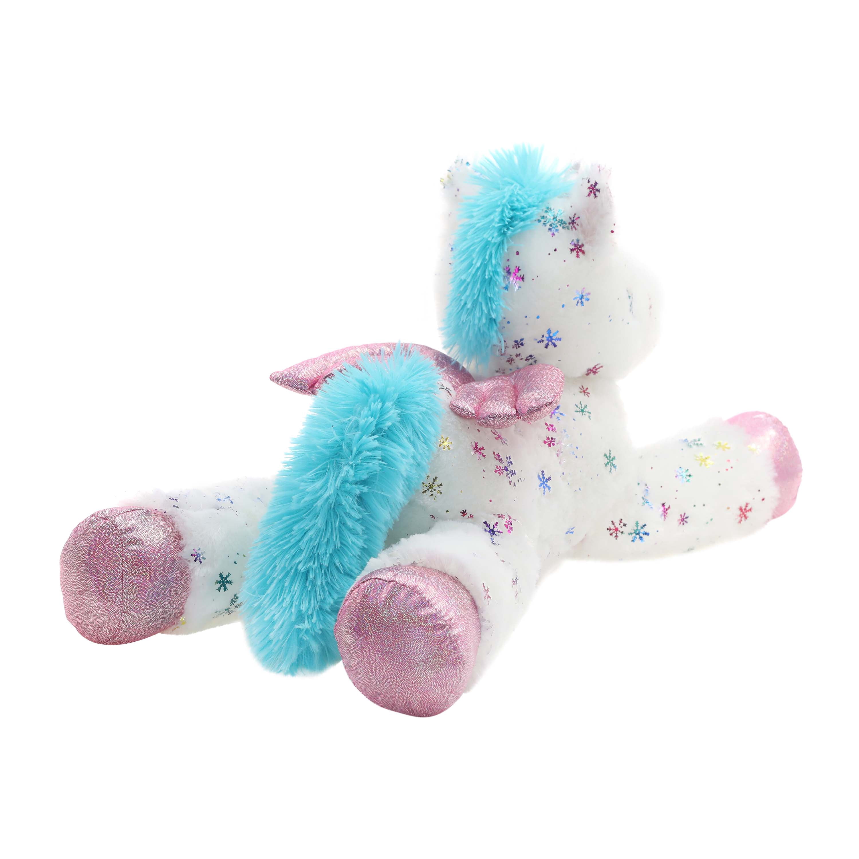 Floppy Snowflake Pegasus Christmas Plush, White, 10", by Holiday Time