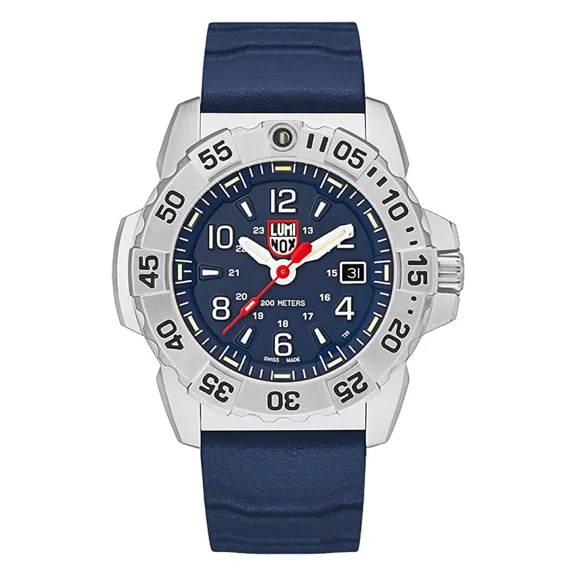 Luminox Navy Seal Rubber Strap Blue Dial Quartz Diver's XS.3253 200M Men's Watch