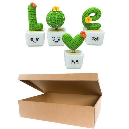 

NUOLUX 4Pcs Creative Simulation Cactus Shaped Adornments Decorative Bonsai Prop (Green)