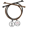 thumbnail image 2 of Quote Keep Calm and Use Your Brain Bracelet Rope Hand Chain Leather Princess Wristband, 2 of 2