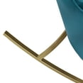 thumbnail image 5 of MoDRN Glam Velvet Rocking Chair with Lumbar Pillow, Teal/Satin Brass, 5 of 12