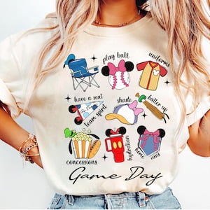 Disney Mickey and Friends Baseball T-Shirt, Disney Game Day Baseball Shirt, Mickey Baseball Shirt, Mickey Sport Shirt, Disney Sport Shirt