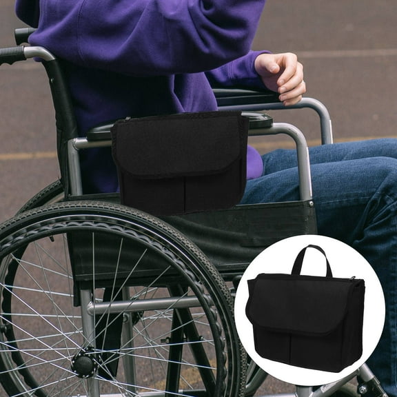 NICEXMAS Universal Walker Bag 600D Polyester Wheelchair Accessories 1Pcs 11.8X8.7X3.9In