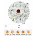 thumbnail image 6 of 15 Inch Round Placemats Set of 4, Daisy Non Slip Heat Insulation PP Table Mats, Spring Floral Eucalyptus Leaves Botanical Gray Wood Washable Place Mats for Kitchen Dining Party Table Decor, 6 of 7