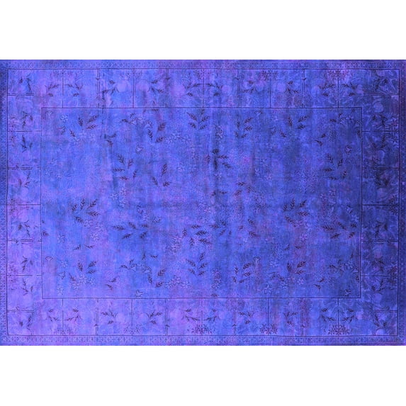 Ahgly Company Indoor Rectangle Oriental Purple Industrial Area Rugs, 4' x 6'