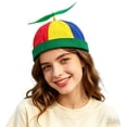 thumbnail image 3 of Womens Beach Hat Unisex Adjustable Adult Baseball Cap Detachable Propeller Novelty Hat Green One Size, 3 of 5