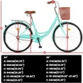 thumbnail image 5 of Studyset 24-26 Inch Cruiser Bike for Women with Adjustable Seat,24 & 26 Inch Women's Beach Cruiser Bike Beach Womens Bike with Basket 1 Speed, Step Through Bikes, Commuter Bicycle Women Adult, 5 of 9