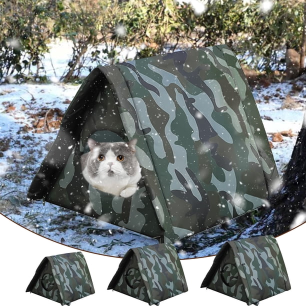 Xihbxyly Caseta para Gatos de Exterior, Tienda Impermeable y Resistente Al Frío, Cama Extraíble y Lavable, Ideal para Gatos Callejeros y Perros Pequeños, para Uso En Interiores y Exteriores, Varios T