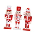 thumbnail image 2 of 3 figuras navideñas de Cascanueces, adorno festivo, estatuas de decoración navideña de madera para recuerdos de fiesta, dormitorio navideño festivo, 2 of 9
