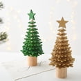 thumbnail image 5 of Yoyauz 3 Pcs Wooden Christmas Trees Tabletop Decoration Rustic Wood Christmas Trees Xmas Centerpieces Freestanding Table Farmhouse Xmas Centerpiece for Table Home Decor(Green, Red, Golden), 5 of 9