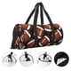 thumbnail image 3 of Balery Brown Football On Black Bolsa de Gimnasio para Mujeres y Hombres, Bolsa de Viaje Impermeable, Bolsa de Fin de Semana con Compartimento para Zapatos y Bolsillo Húmedo, 3 of 6