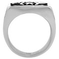thumbnail image 3 of Stainless Steel Masonic Shriners Ring for Men Rectangular 3/4 inch wide size 10, 3 of 4