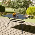 thumbnail image 5 of 6 - Person Rectangular 63"L X 38"W Outdoor Dining Table, 5 of 6