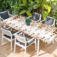 thumbnail image 2 of Brown Eucalyptus Leaves Table Cloths for 8 Foot Rectangle Tables, Spring Summer Botanical Patio Waterproof Elastic Fitted Tablecloths, Washable Rectangular Table Cover for Camping, 2 of 8