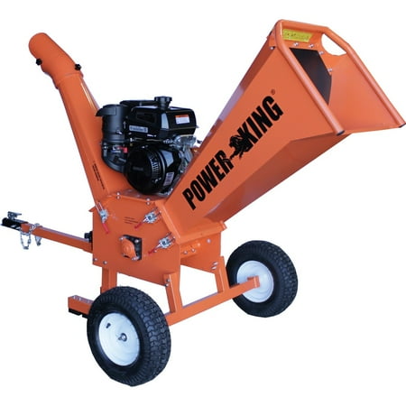 Power King PK0915 14 HP Powered by KOHLER CH440 Engine 5 in. Chipper Shredder with Extra Steel Blades/All-Weather Protective Cover/Wheel Base Extension Kit/Tow Bar