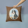 thumbnail image 2 of Carolines Treasures 7012PW1414 Mommas Love Bernese Mountain Dog Fabric Decorative Pillow  14Hx14W multicolor, 2 of 4