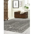 thumbnail image 3 of Rugs.com Lennon Collection Rug – 6' x 9' Gray And Ivory Medium Rug Perfect For Bedrooms, Dining Rooms, Living Rooms, 3 of 9