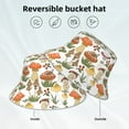 thumbnail image 5 of Kll Mushrooms Bucket Hat For Women Men Packable Travel Beach Sun Hat Outdoor Rave Accessories Reflective Fisherman Cap, 5 of 9