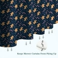 thumbnail image 6 of Dark Blue Christmas Gingerbread Pattern Shower Curtain 84"x72" ,Bathroom Decorative Shower Curtains Set with 12 Hooks,Modern Waterproof Washable Shower Curtain, 6 of 6