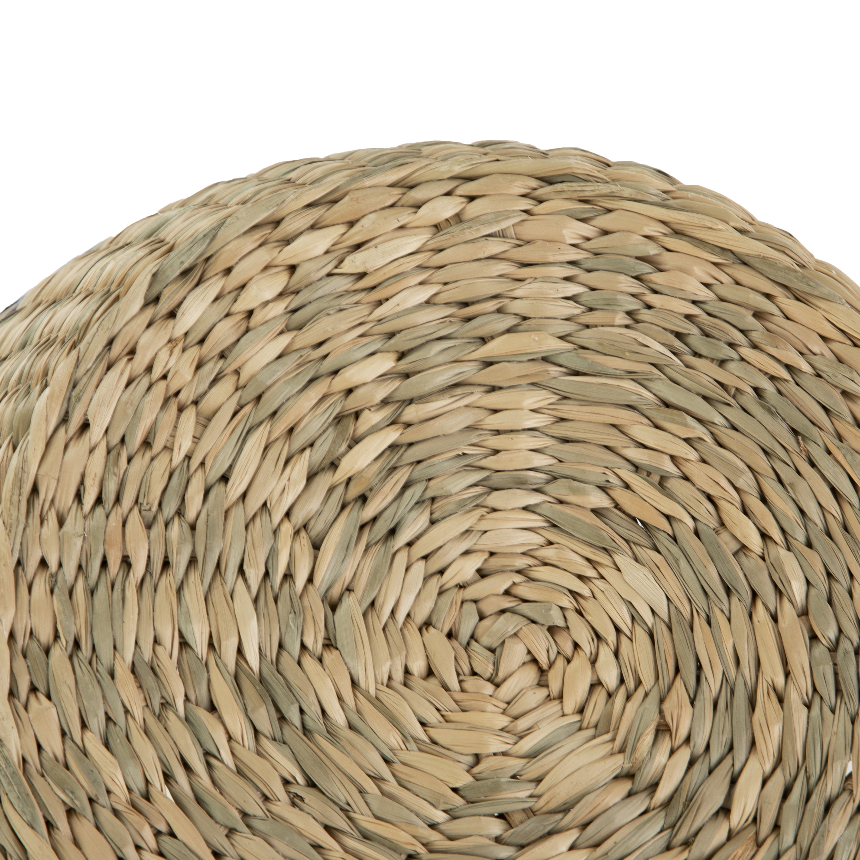 Homezone 9" Tapered Seagrass Basket with Modern Blue Detail