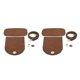 thumbnail image 1 of Kit de correas de hombro Jumpingount Bolsa de cuero Negro Marrón Café 2 piezas, 1 of 6