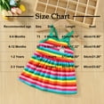 thumbnail image 3 of QTOCIO Toddler Girls Dresses, Baby Girl Summer Clothes, Girls' Striped Dress Baby Clothes Half Body Skirt Sleeveless Dress, Green, 6 Months, 3 of 8