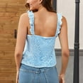 thumbnail image 5 of Pink Tank Tops for Women Casual Solid Color Womens Summer Tank Tops Adjustable Straps Breathable U Neck Sleeveless Sweaters Camisole Ruched Tee Shirts Basic Outfits Clothes, 5 of 8