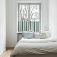 thumbnail image 4 of Window Tier Curtains 24 Inches Long Set of 2 Panels, Blue Yellow Striped Half Windows Rod Pocket Kitchen Curtains Farmhouse Navy Blue Ombre Stripes Small Kitchen Drapes for Bathroom Cafe 54x24, 4 of 5