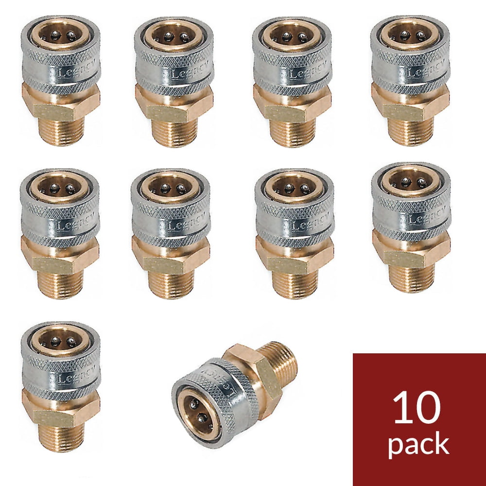 Pressure Washer Brass Quick Connect 1/4 Socket 1/4 MPT 9.802-165.0 Brass 4000psi 