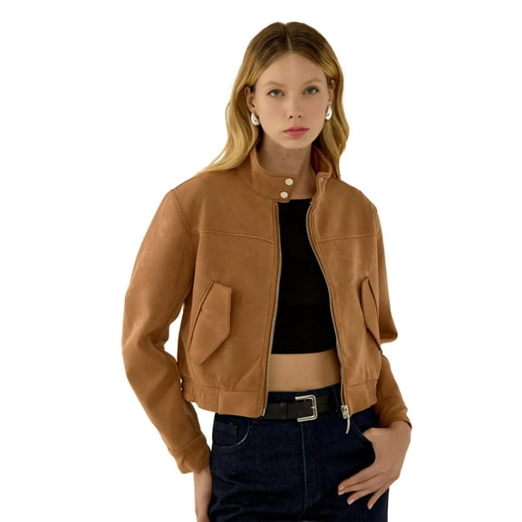 Suede Crop Jacket